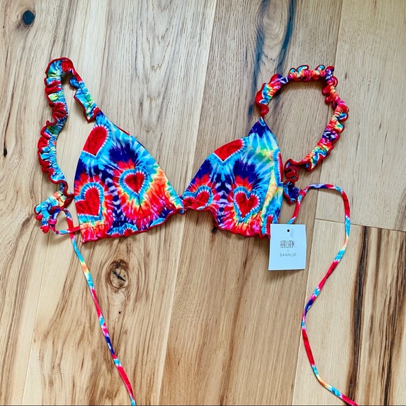 DANNIJO x Kai Lani bikini collab Tie Dye Skimpy Bikini NWT Large top XS bottoms - Picture 10 of 15